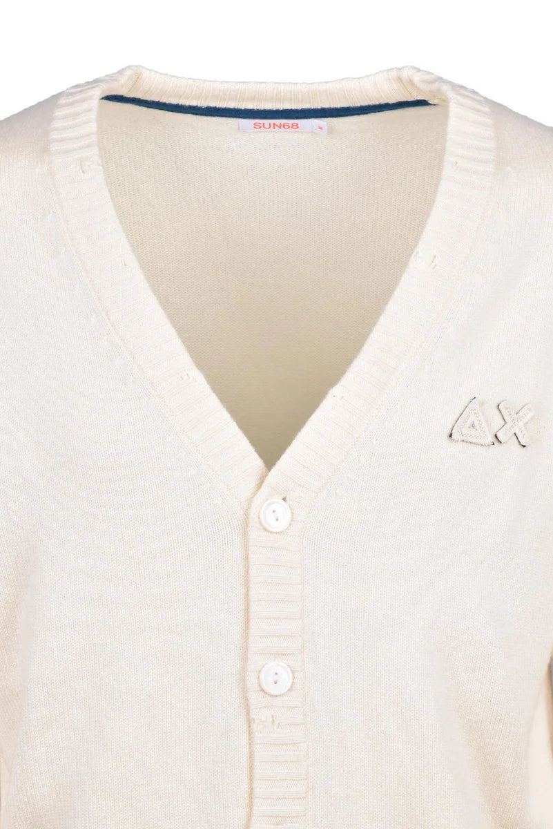 Sun68 Cardigan Bottoni - Cream