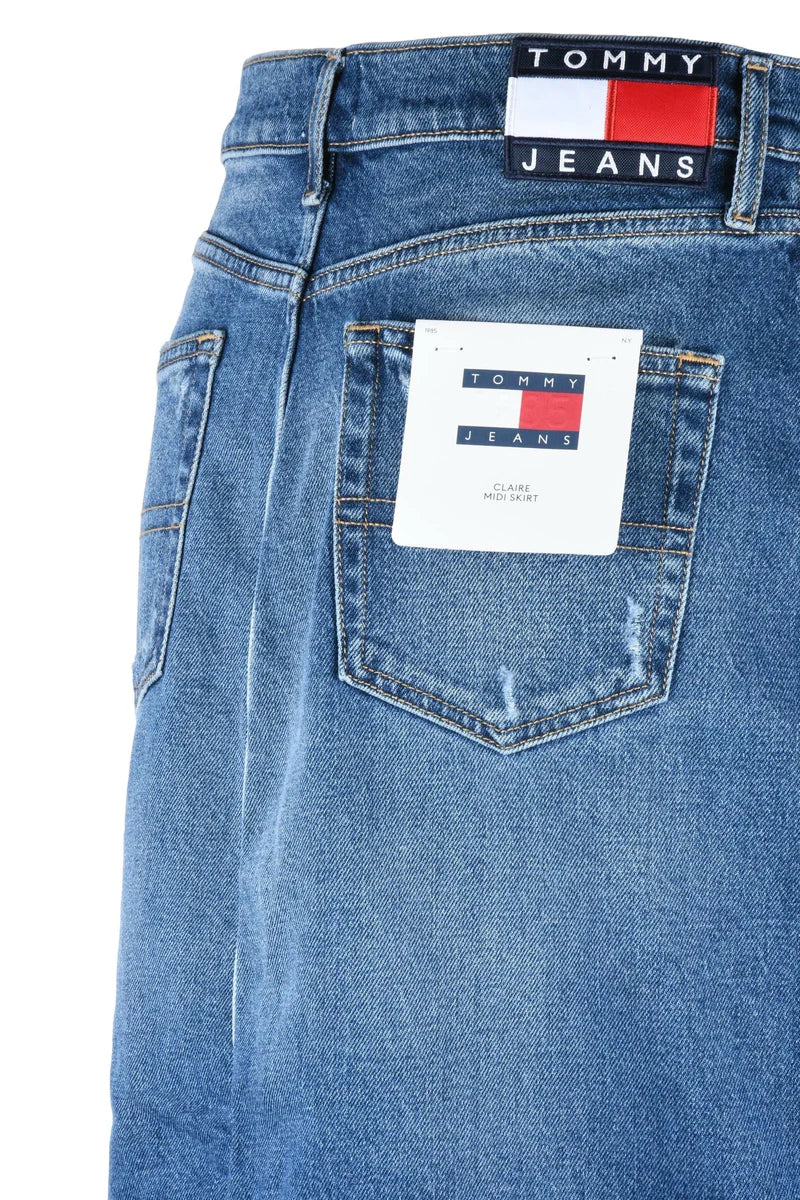Tommy Jeans Gonna Longuette Denim - Blu
