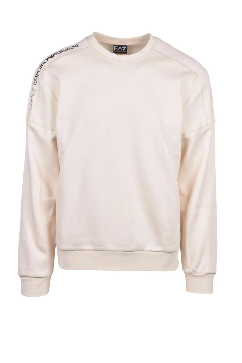 EA7 Emporio Armani Felpa Girocollo - Cream