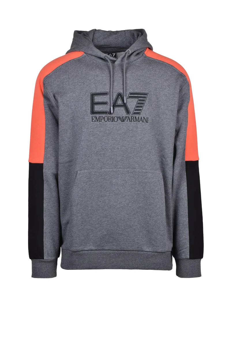 EA7 Emporio Armani Felpa con Cappuccio Grigio