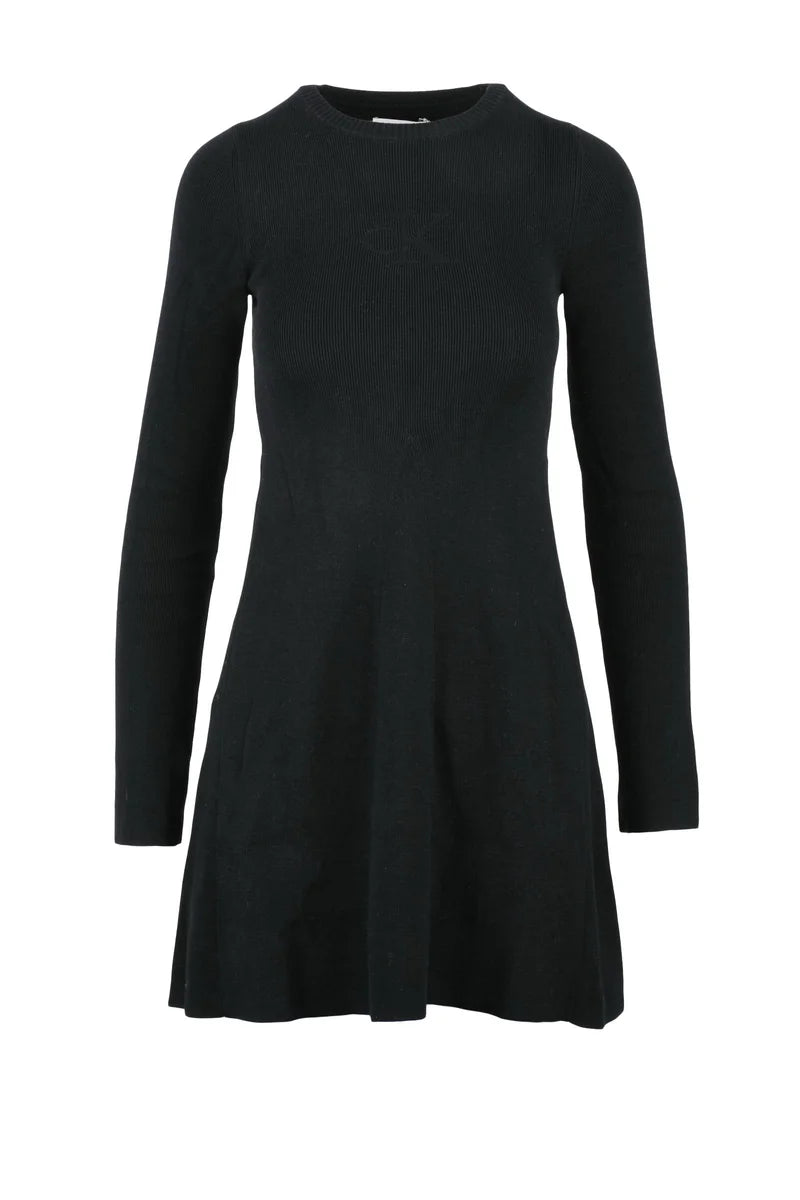 Calvin Klein Jeans Abito Maglia Svasato - Nero