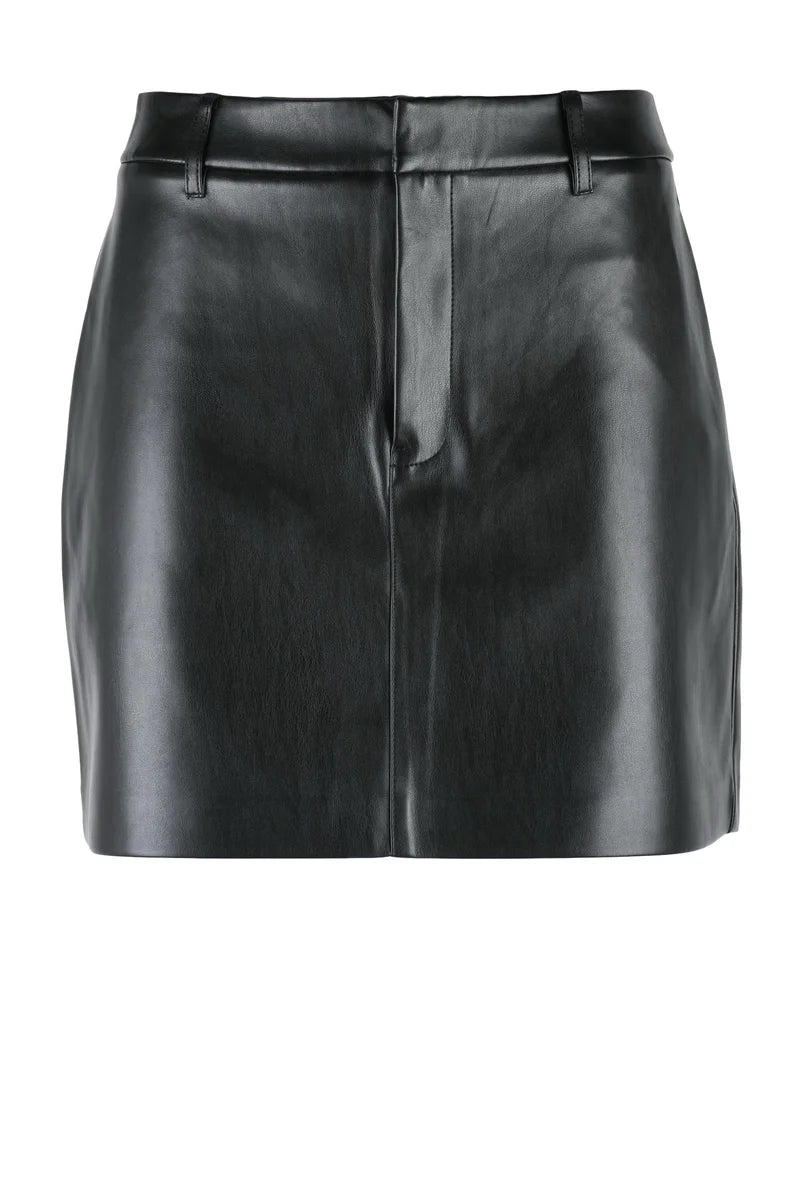 Calvin Klein Jeans Gonna Mini Ecopelle - Nero