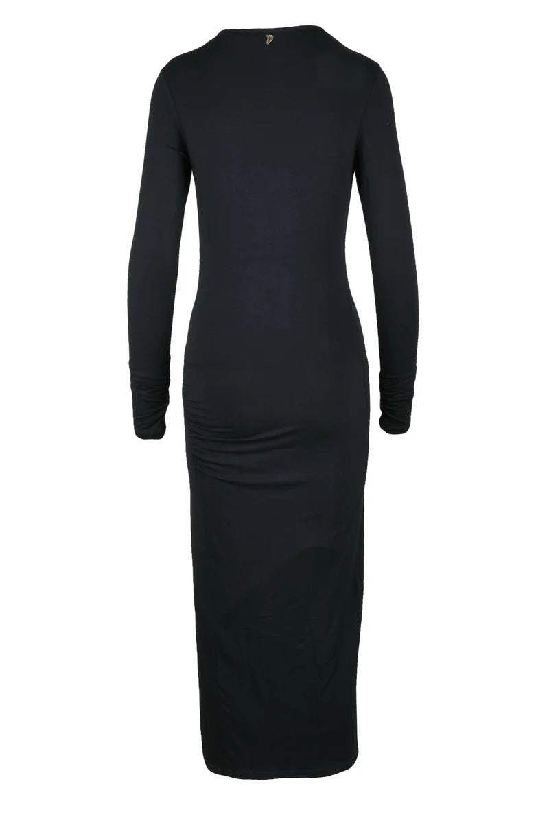 Dondup Abito Lungo Jersey Nero