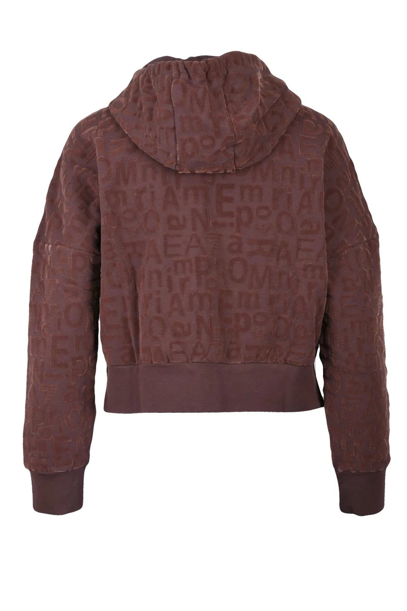 EA7 Emporio Armani Velvet Logo Sweatshirt - Red