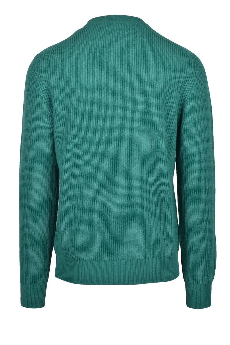 Ballantyne Maglione Cannettato Lana - Verde