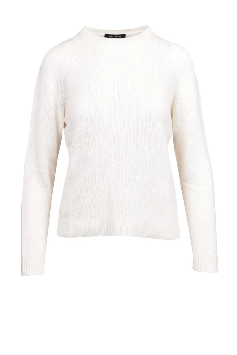 Fabiana Filippi Maglione Girocollo - Bianco