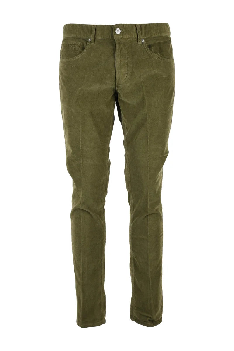 Dondup Pantaloni George Velluto - Verde