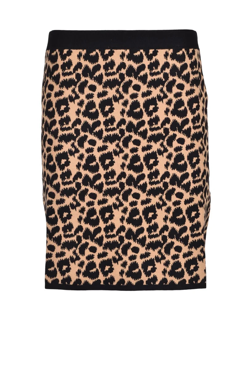 Max Mara Gonna Mini Maglia - Nero/Beige