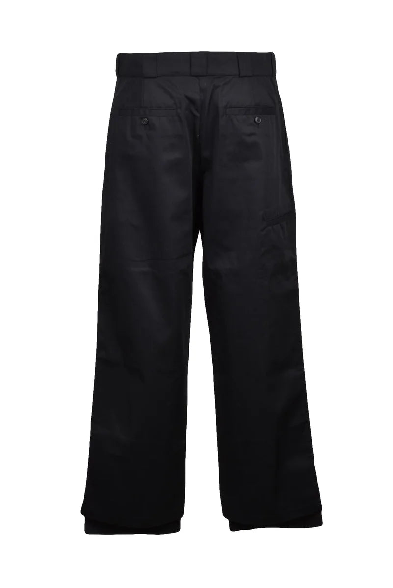 Palm Angels Pantaloni Chino Ampio - Nero
