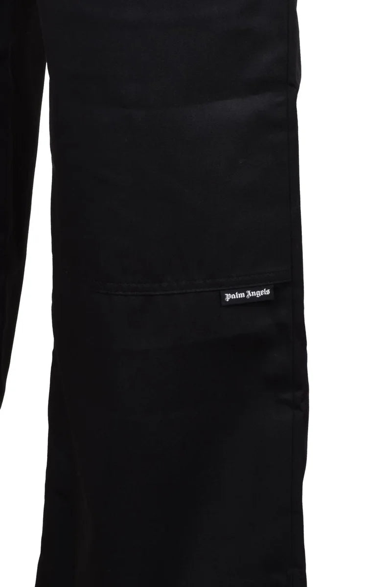 Palm Angels Pantaloni Chino Ampio - Nero