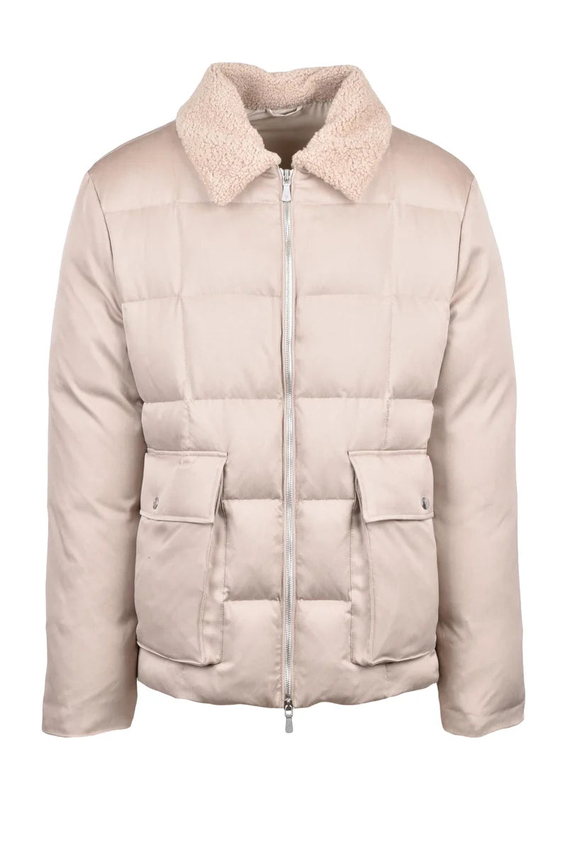 Eleventy Silk Down Jacket - Beige