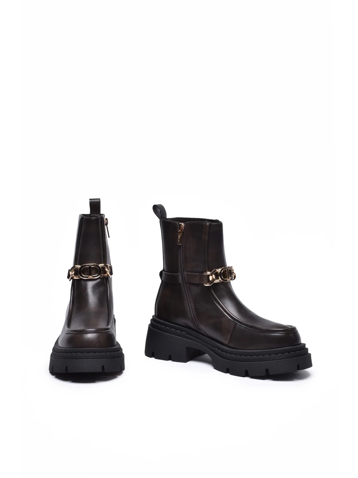 Twinset Stivaletto Gomma - Marrone