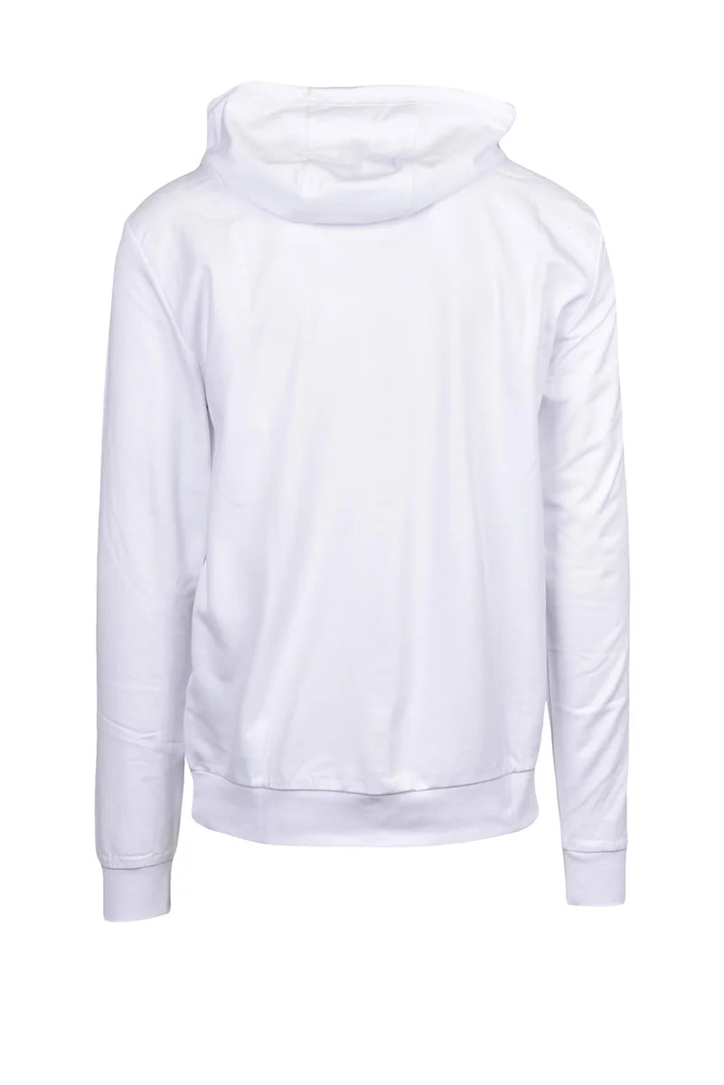 Ea7 Emporio Armani Felpa Cappuccio - Bianco