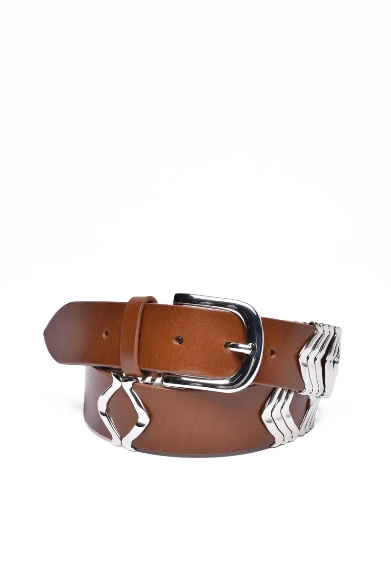 Isabel Marant Leather and Zamac Belt - Brown