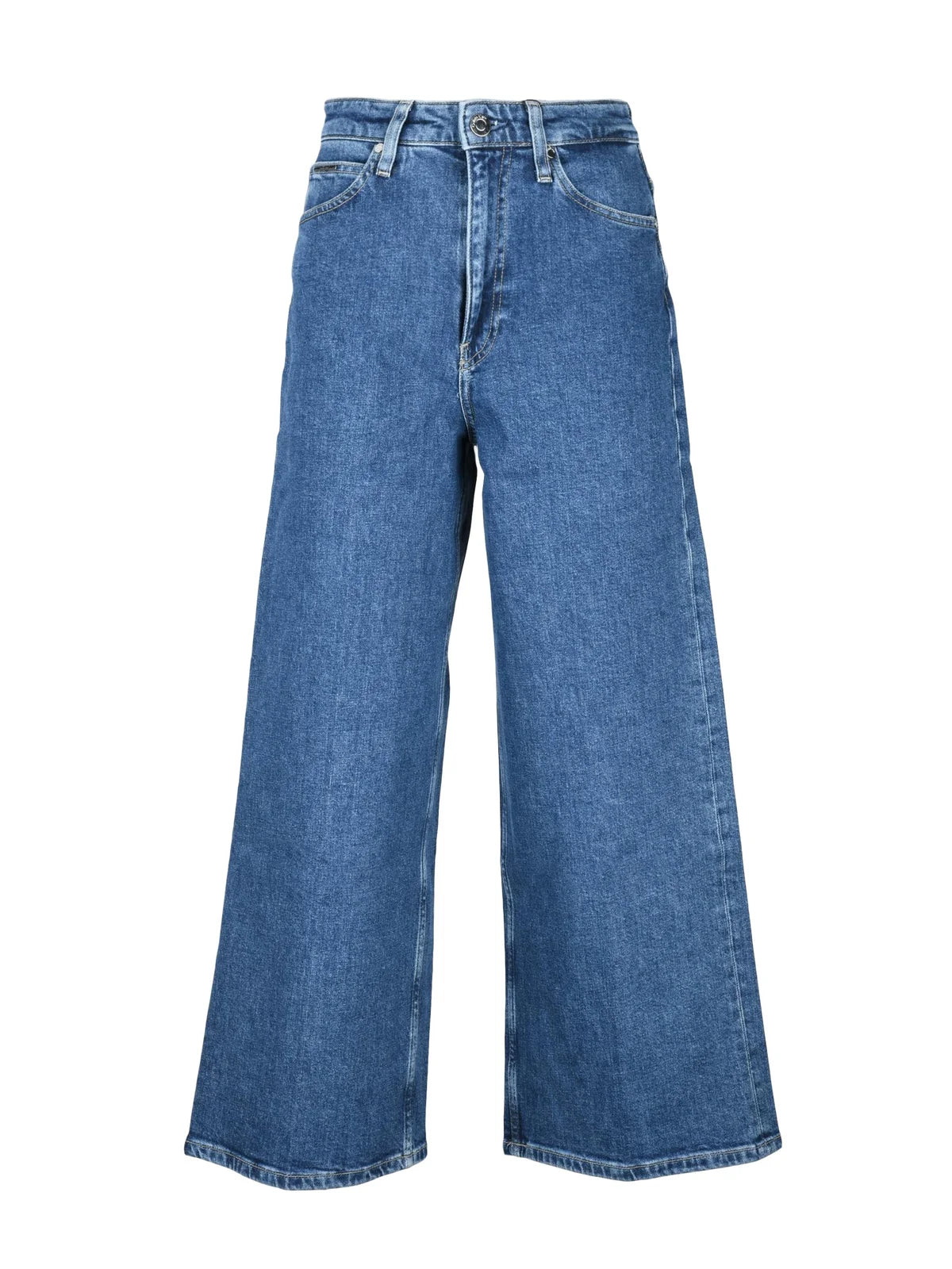 Calvin Klein Jeans Jeans Gamba Larga High Rise - Blu