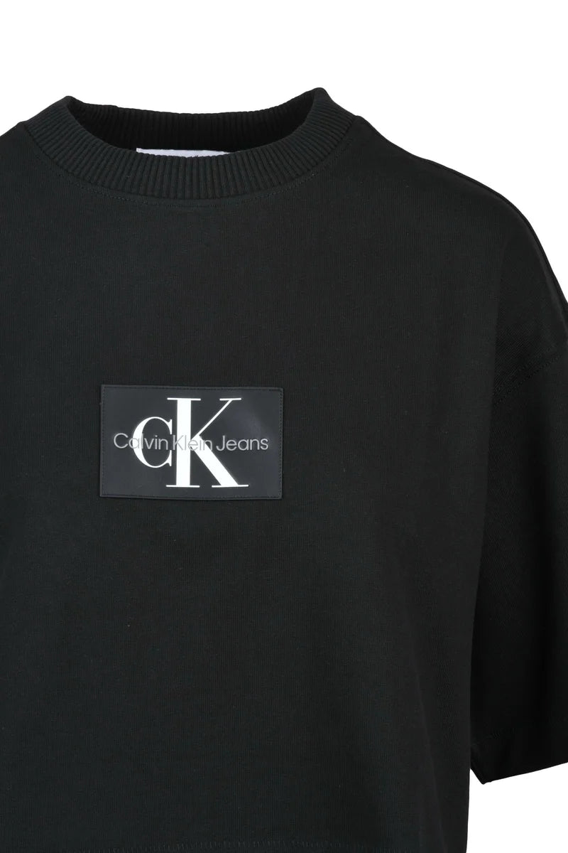 Calvin Klein Jeans Cropped Sweatshirt - Black