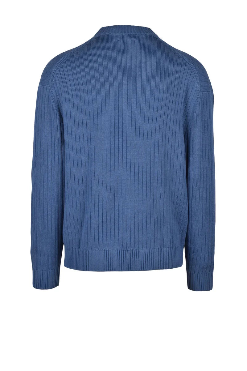 Calvin Klein Jeans Crew Neck Cotton Jumper - Blue