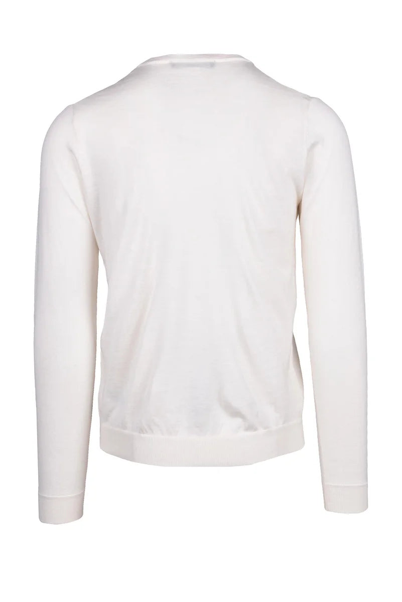 Jeordie's Maglione Girocollo Lana Merino - Bianco