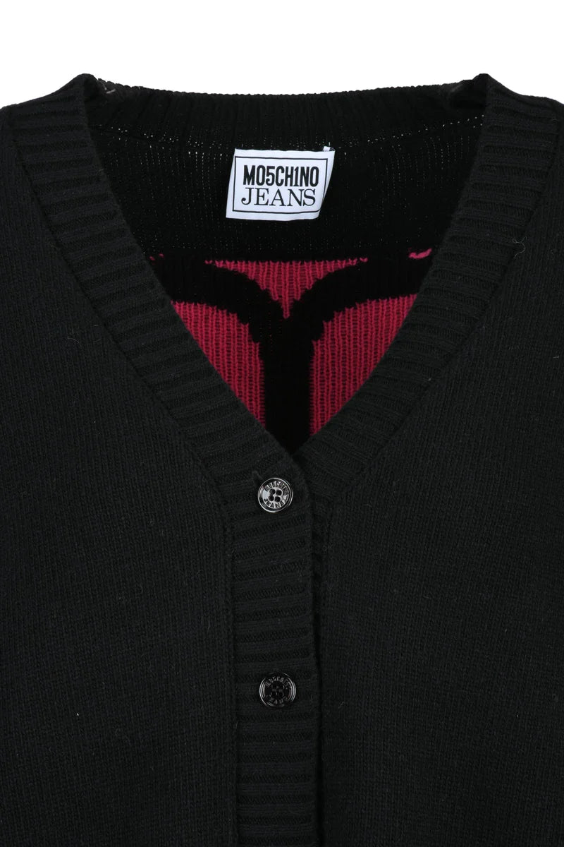 Mo5ch1no Jeans Cardigan Lungo - Nero