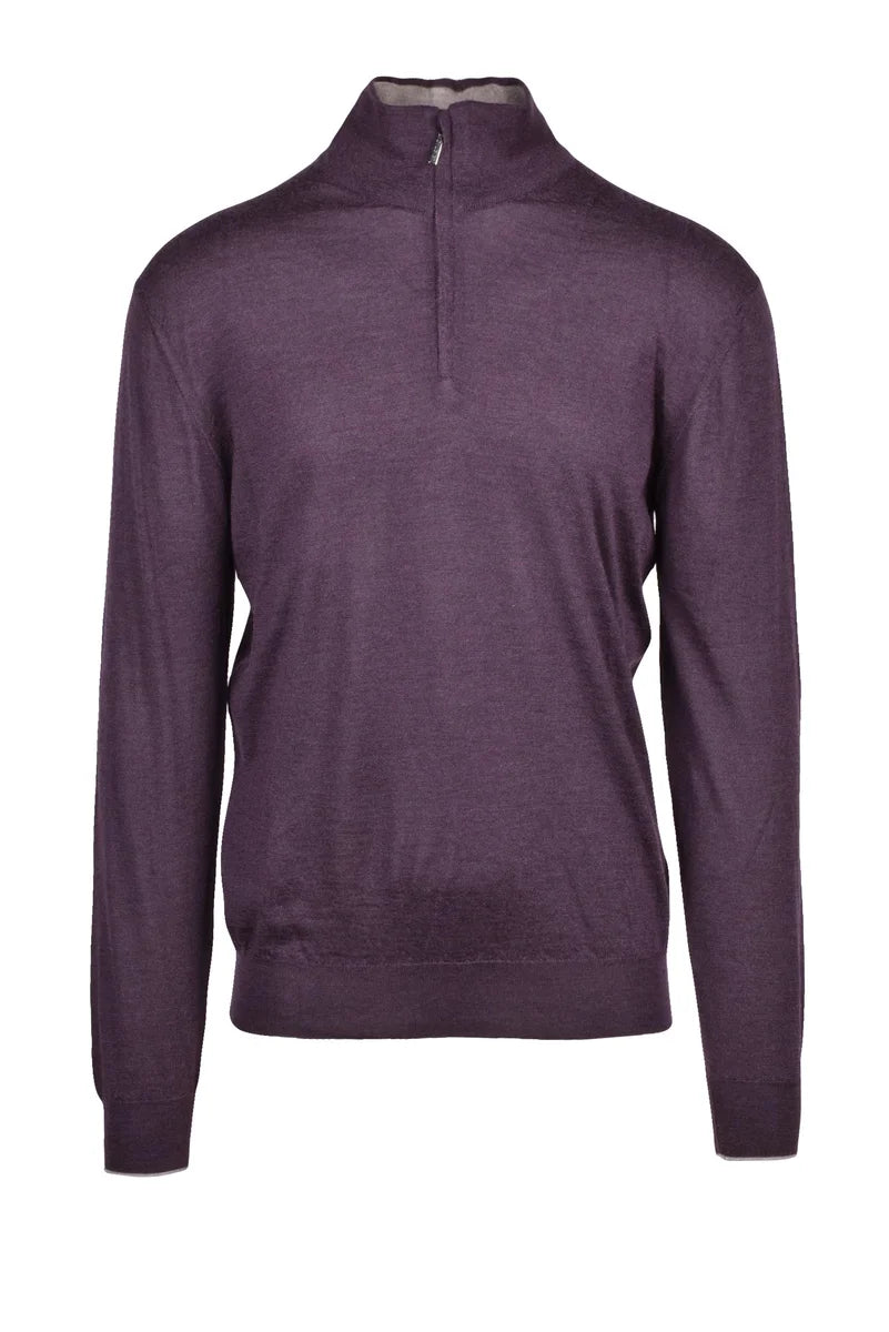 Cruciani Pullover Alto con Zip - Rosso