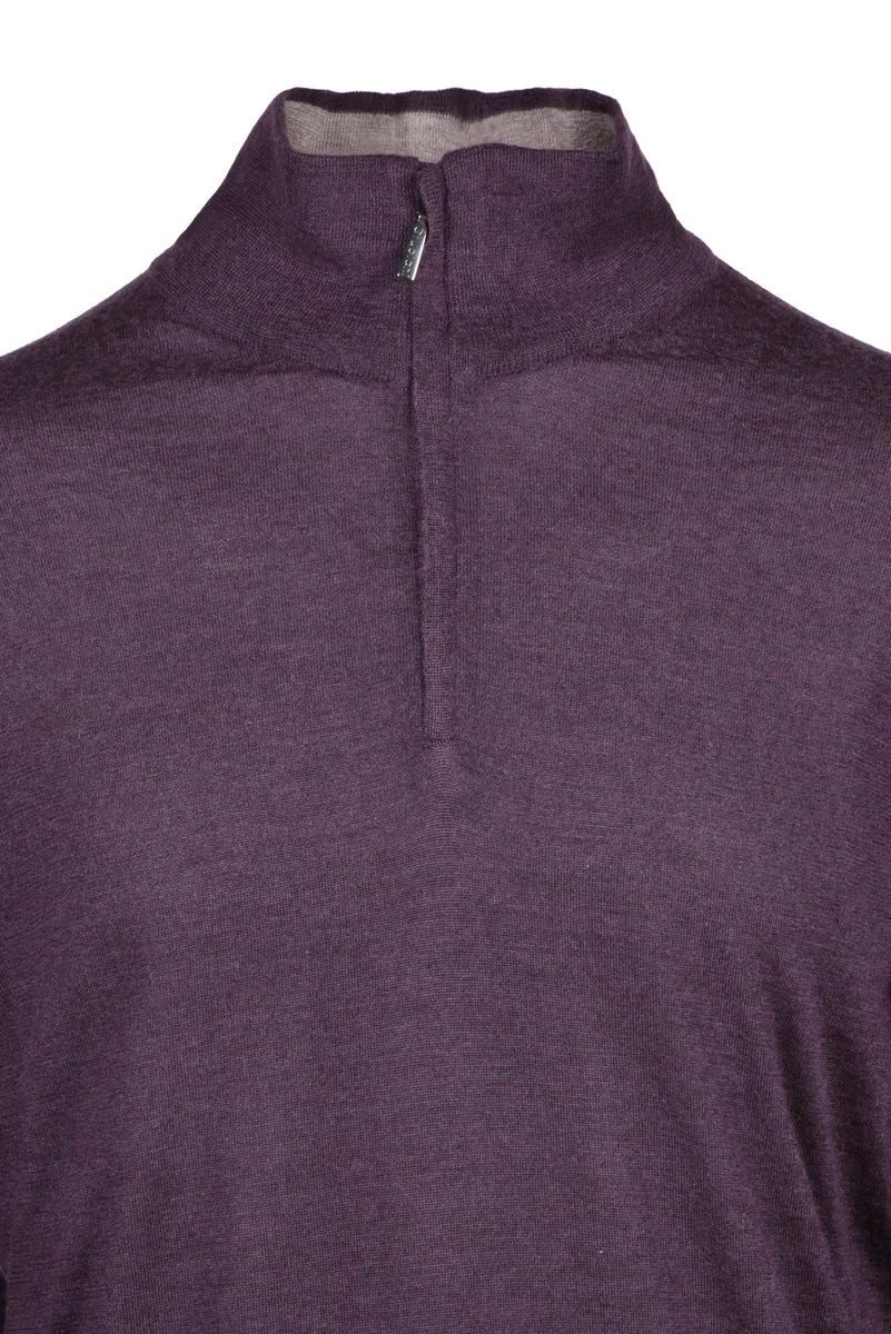 Cruciani Pullover Alto con Zip - Rosso