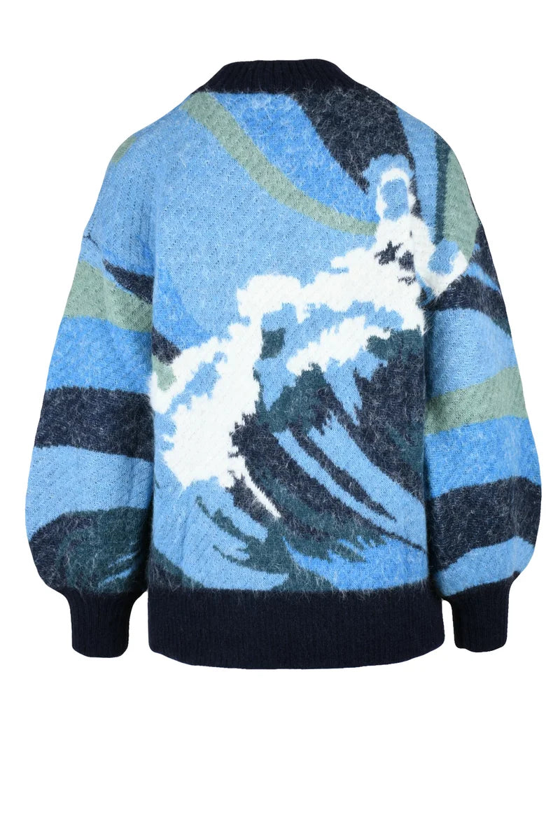 Alemais Maglione Maniche a Sbuffo - Azzurro