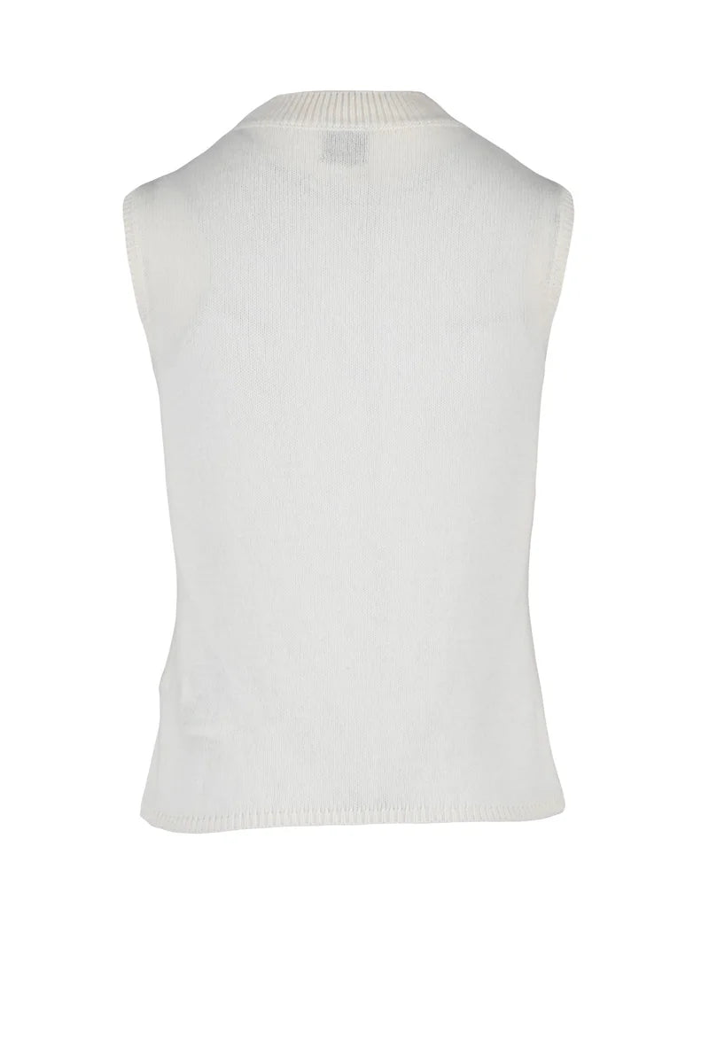 Eleventy Cashmere Vest - White