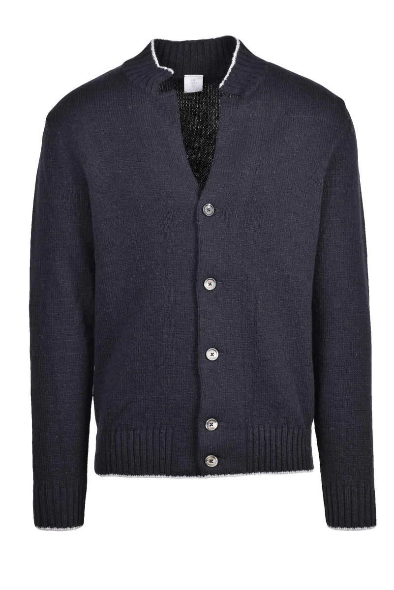 Eleventy Button Cardigan Wool Cashmere - Grey