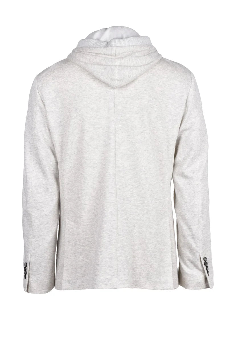 Eleventy Button Sweatshirt Jacket - Light Grey