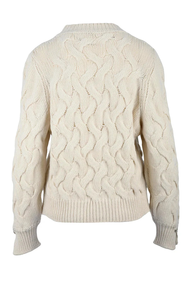 Panicale Maglione Intrecciato - Bianco