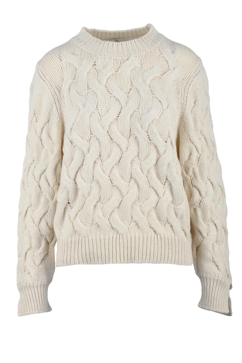 Panicale Maglione Intrecciato - Bianco