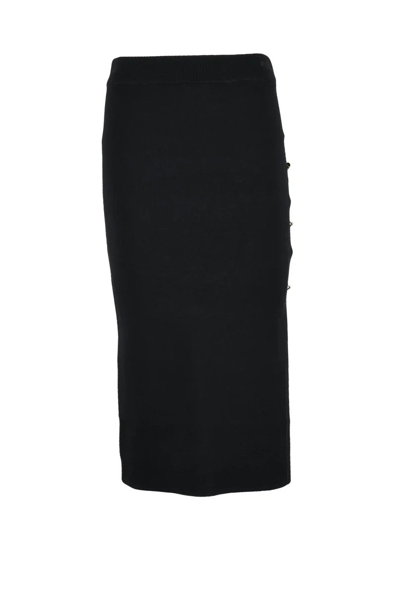 Versace Jeans Couture Midi Knit Skirt - Black