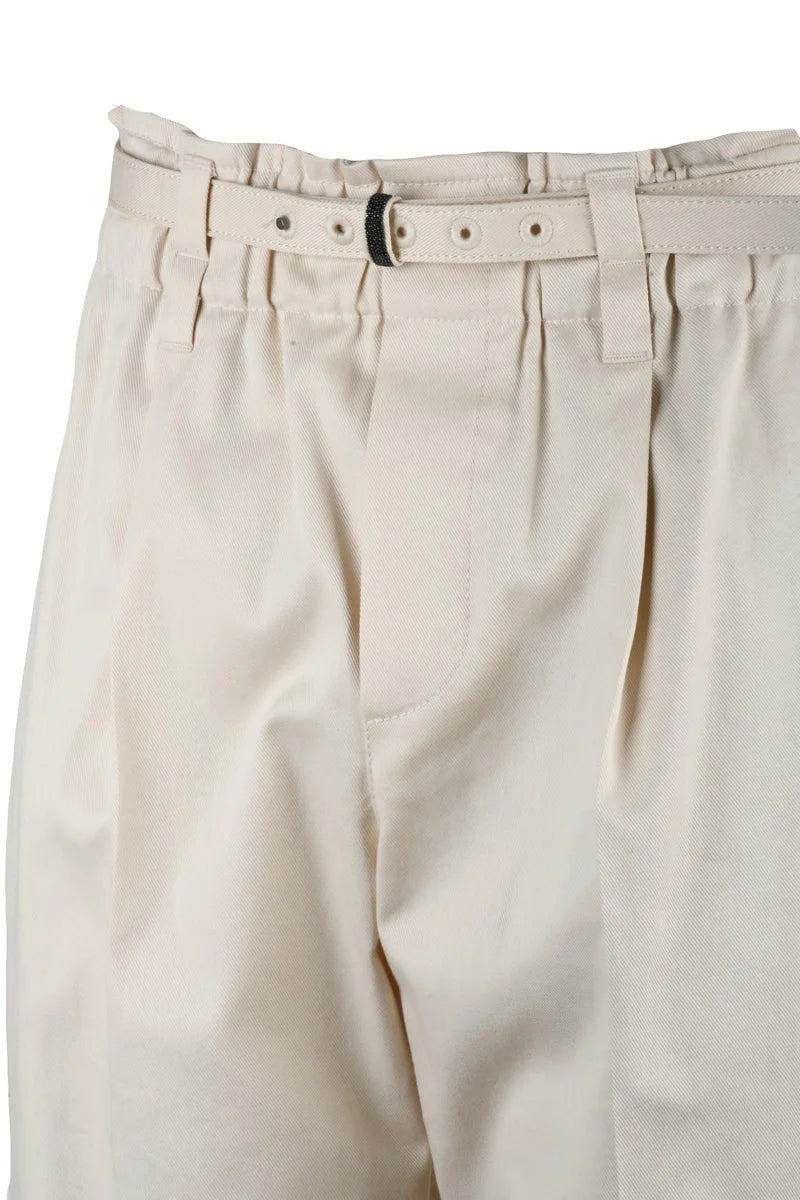 Brunello Cucinelli Pantalone Chino - Bianco