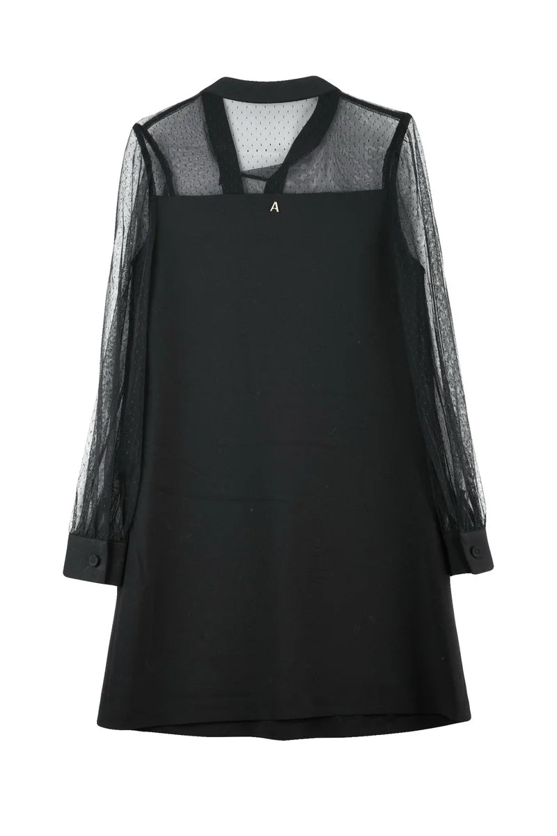 Twinset Actitude Abito Tunica Voile - Nero