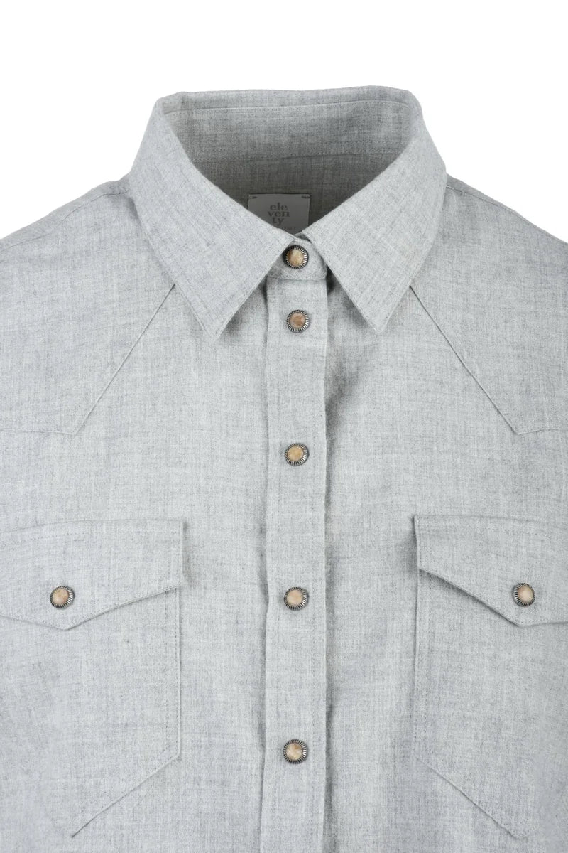 Eleventy Camicia in Cotone - Grigio