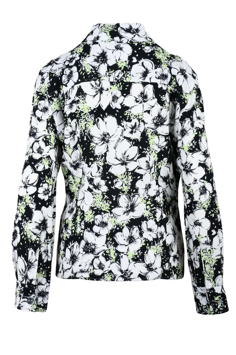 Moschino Jeans Camicia Viscosa - Nero/Bianco