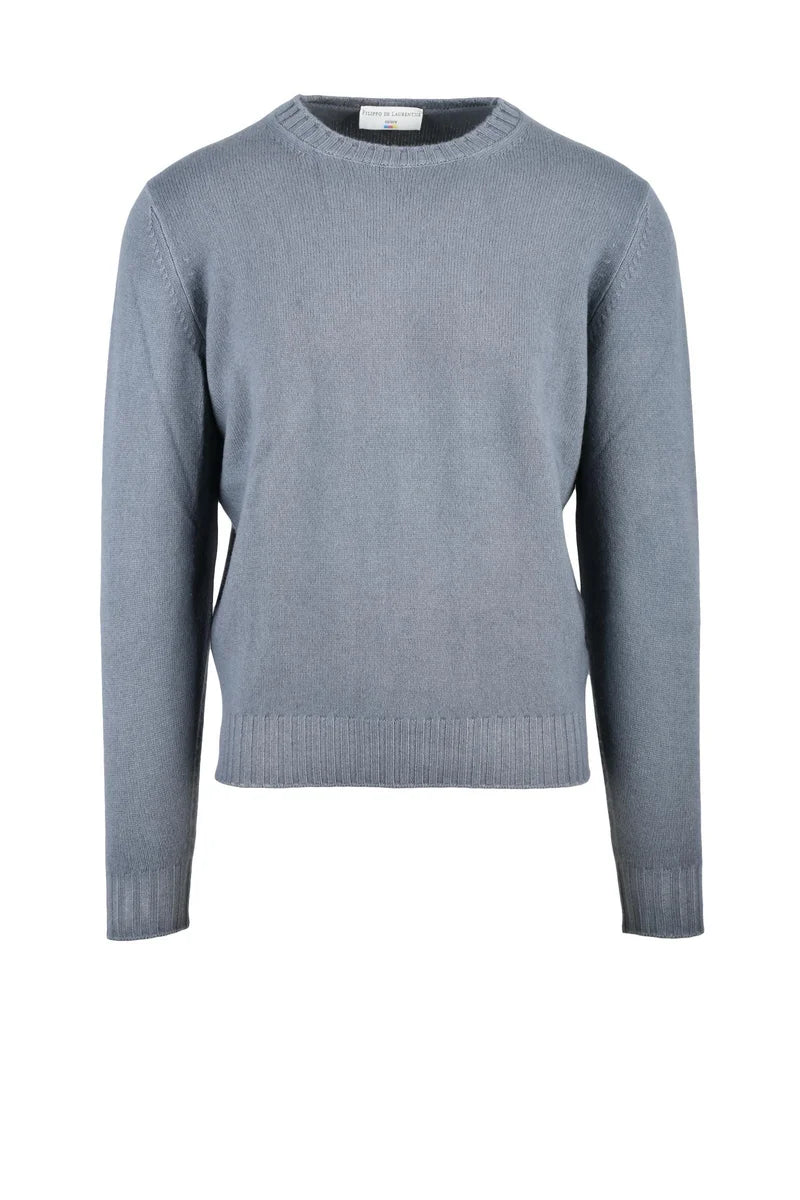 Filippo De Laurentiis Pullover Girocollo Lana Vergine Cashmere - Grigio