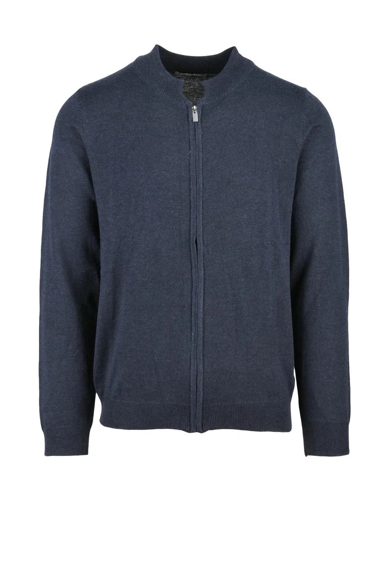 Havana & Co Cardigan con Zip - Blu