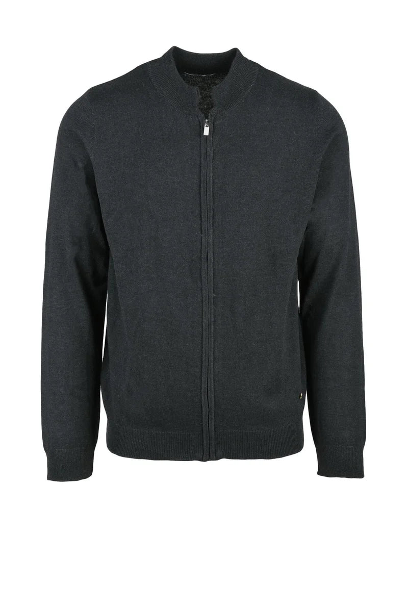 Havana & Co Cardigan con Zip - Grigio