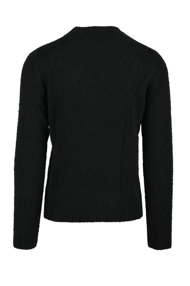 MQJ Maglione Girocollo Misto Fibre - Nero