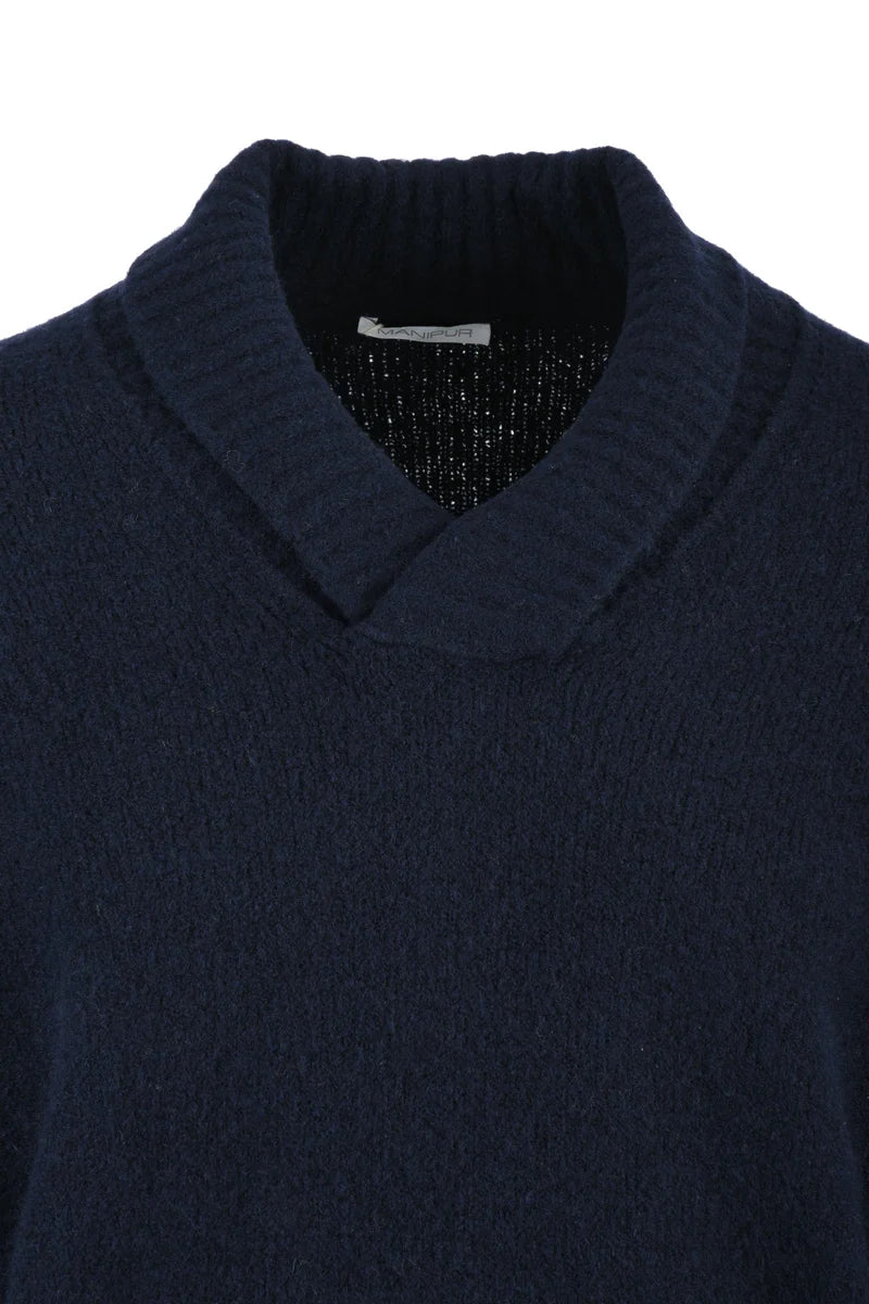 Manipur Maglione V-Neck Blu