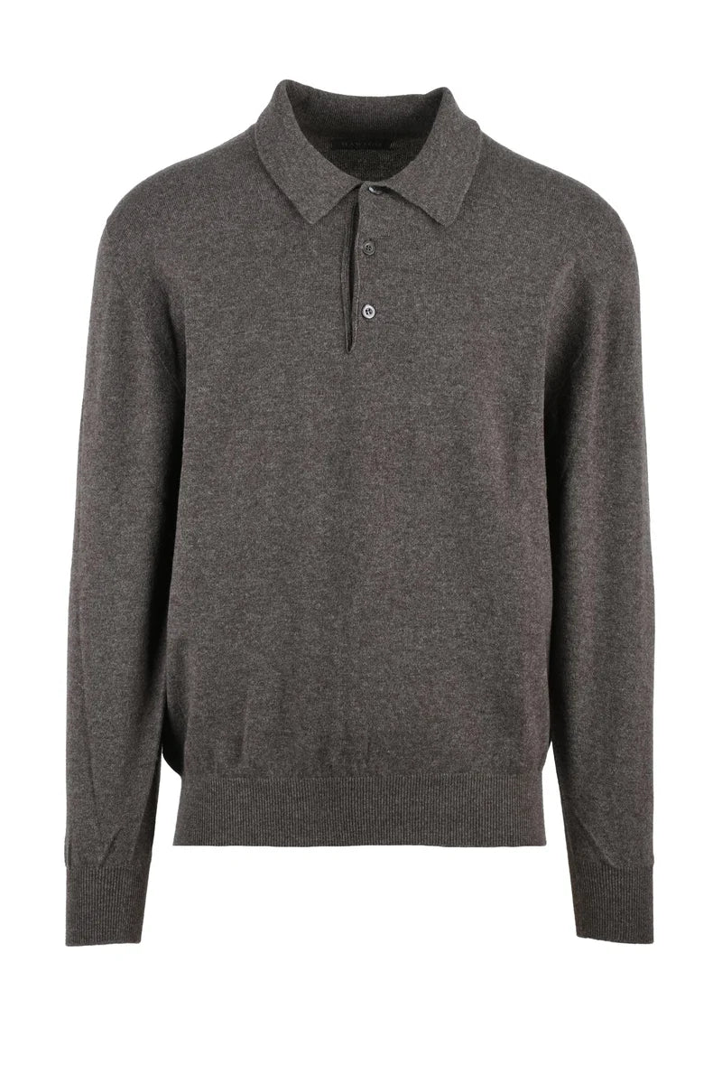 Hawico Polo in Maglia Cashmere Azzurro