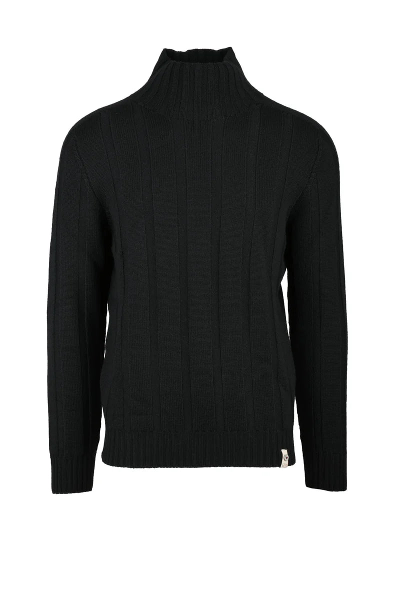 H953 Maglione Lupetto - Nero