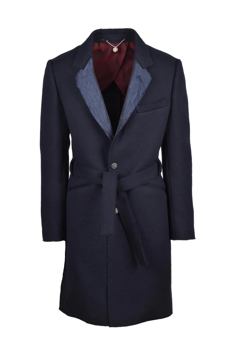 Maurizio Miri Cappotto Lana - Blu Notte