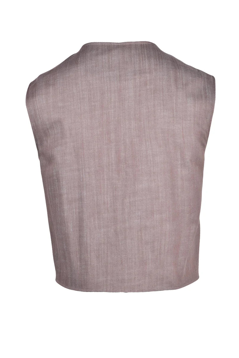 A.m.couture Gilet Cotone Stretch - Marrone