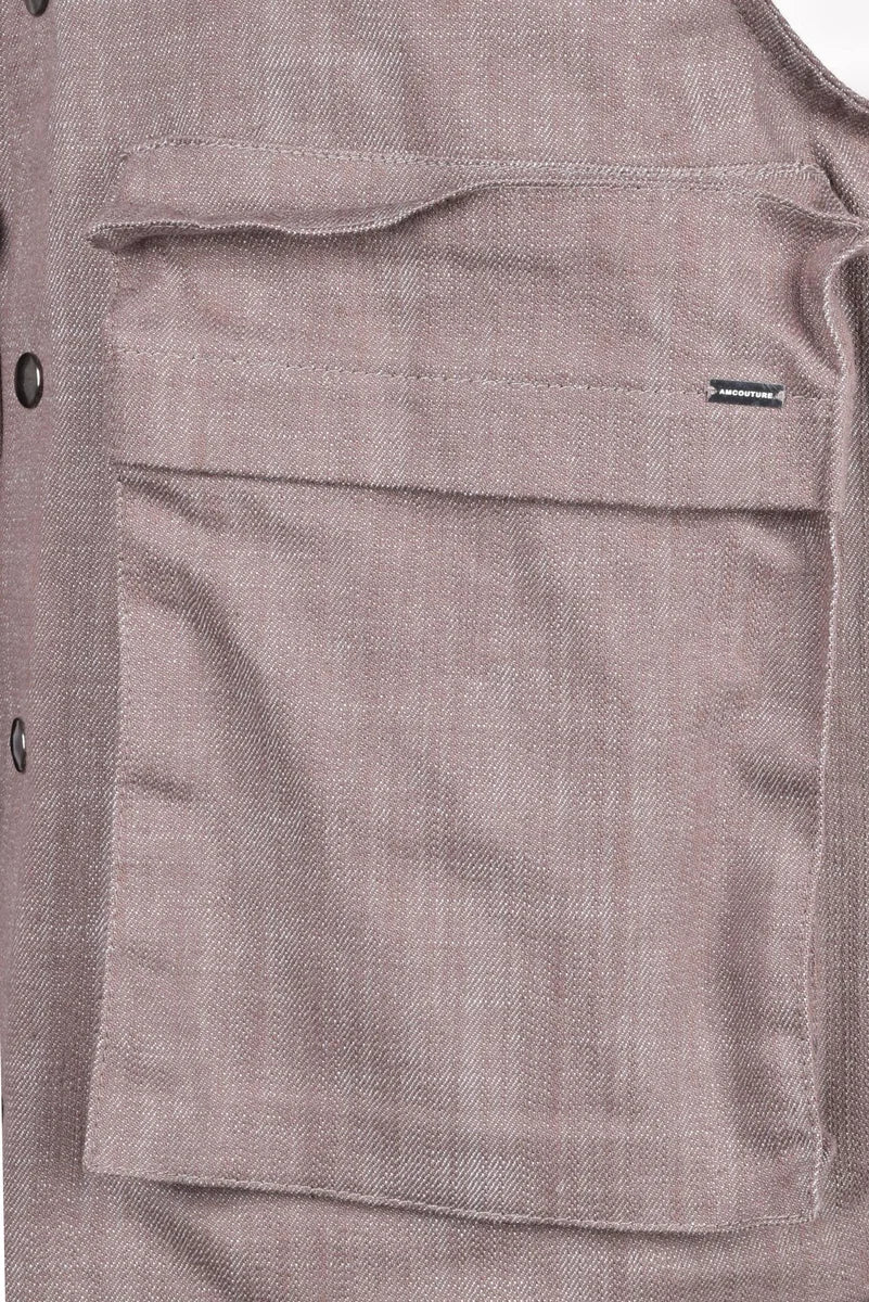 A.m.couture Gilet Cotone Stretch - Marrone