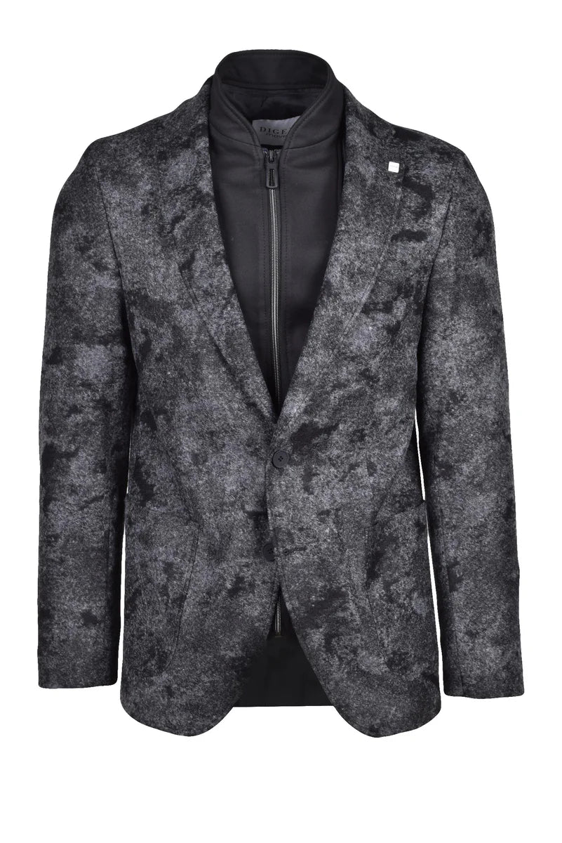 Digel Move Giacca Nero/Grigio Acrilico Lana Poliestere
