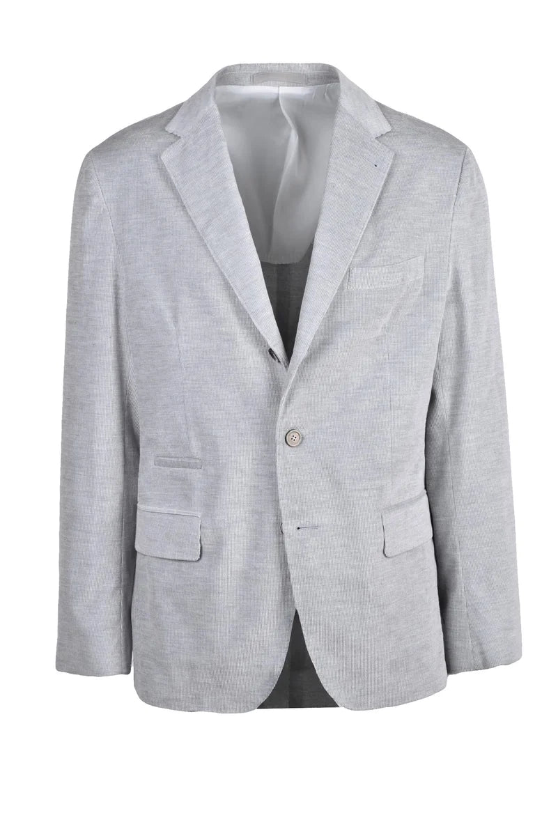 Eleventy Giacca Velluto Cotone - Grigio Chiaro