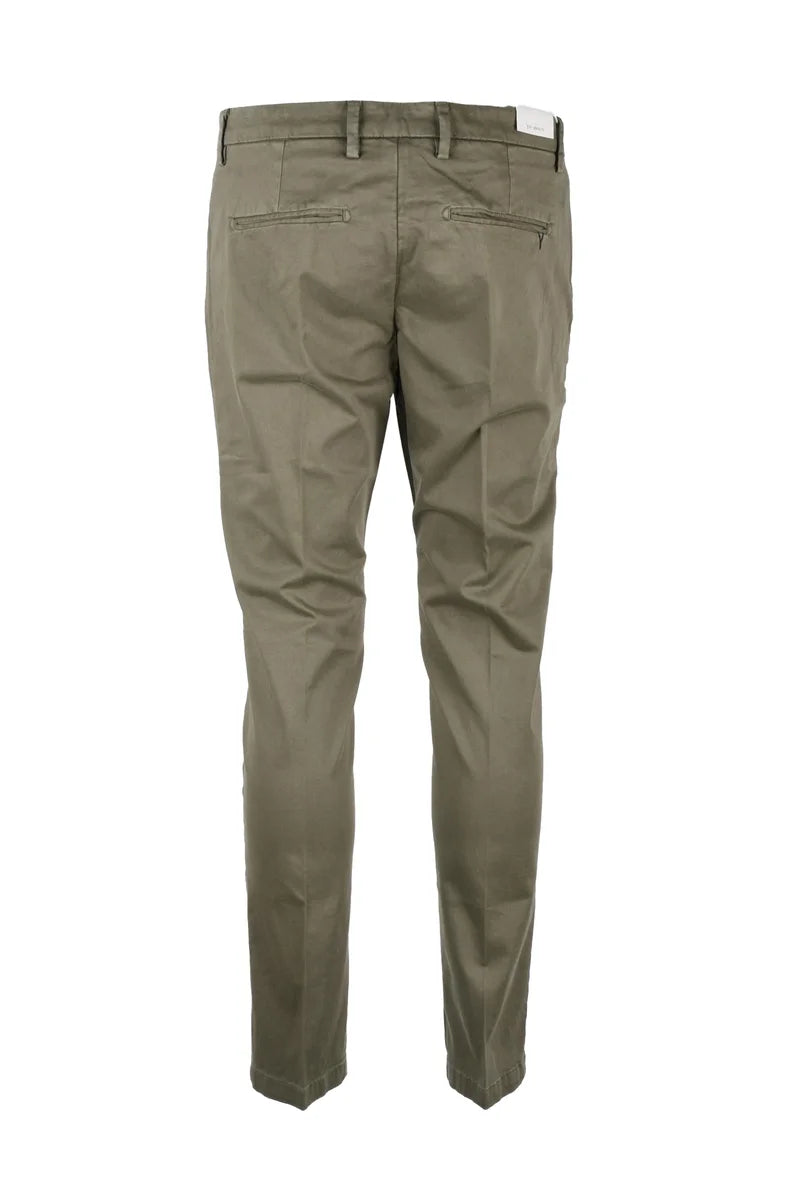 Yan Simmon Stretch Cotton Trousers - Sage Green