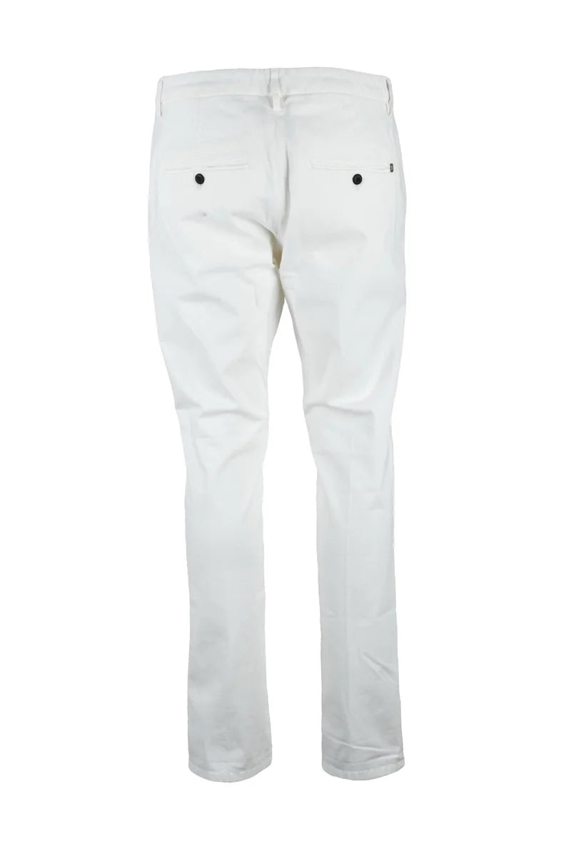 Dondup Pantalone Cotone Stretch - Bianco